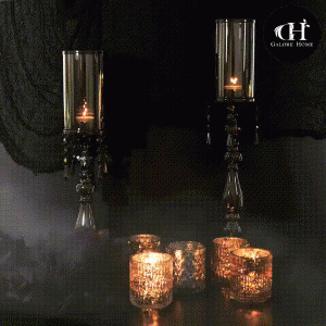 Black Crystal Candle Stand