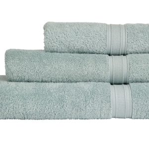 Christy "Serene" Bath Towel Set of 3 in Duck Egg