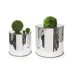 Mirrored Glass Table Stand