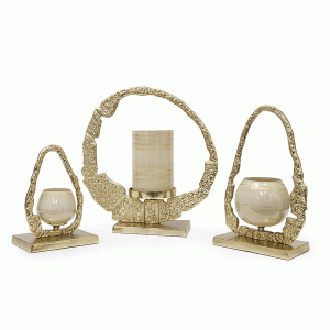 Gilded Halo Candle Holder
