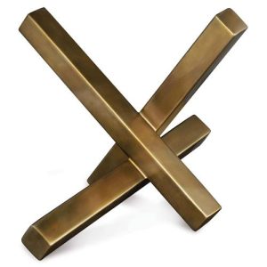 Regina Andrew Hollywood Regency Brass Iron Intersecting Decorative Sculpture