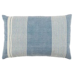 Jaipur Living Carinda Modern Blue Striped Indoor Outdoor Lumbar Pillow - 13x21