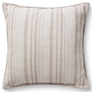 Sam French Country White Linear Throw Pillow - 22x22