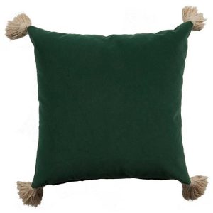 Mallard Modern Dark Green Velvet Indoor Outdoor Throw Pillow - 22x22