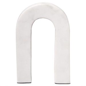 Arnold Modern Classic White Marble Arched Decorative Object