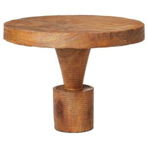 Damiette Natural Mango Wood Pedestal Sculpture