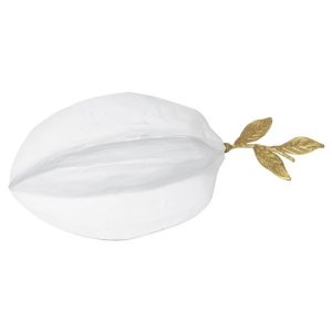 Regina Andrew Starfruit Modern Classic White Aluminum Gold Leaves Sculpture