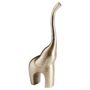 Ding Hollywood Regency Gold Aluminum Textured Elephant Sculpture