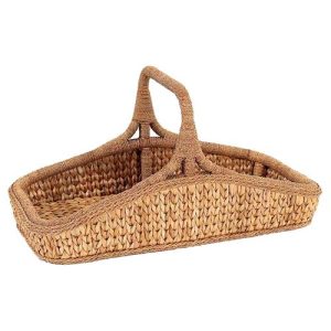 Sweater Weave Coastal Natural Handwoven Rattan Decorative Basket