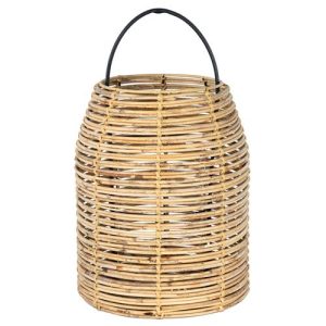 Regina Andrew Monica Coastal Beach Natural Woven Bamboo Hurricane Candleholder