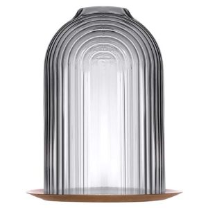 Ilo Modern Classic Clear Crystal Hurricane Candleholder - Small