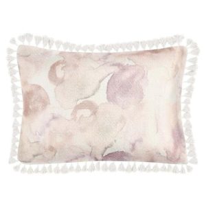 Aubrey Modern Classic Peach Cotton Decorative Lumbar Pillow - 14X20