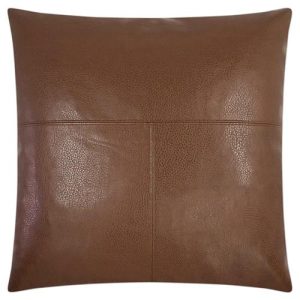 Bronson Industrial Loft Brown Feather Down Decorative Throw Pillow - 24x24