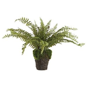 Taelyn French Country Green Boston Fern Drop In Faux Floral