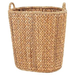Sweater Weave Natural Handwoven Rattan Manor Floor Basket