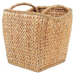Sweater Weave Natural Handwoven Rattan Vineyard Floor Basket
