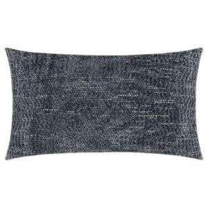 Janae Modern Slate Blue Textured Decorative Lumbar Pillow - 14x24