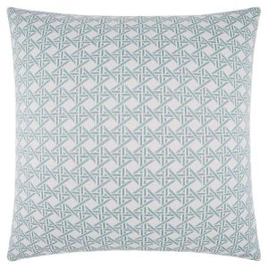 Laney Coastal Light Blue Geometric Indoor Outdoor Throw Pillow - 22x22