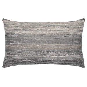 Alessio Textured Grigio Grey Indoor Outdoor Lumbar Pillow - 12x20
