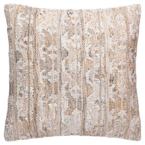 Azriel French Country Tan Textured Indoor Outdoor Throw Pillow - 18x18