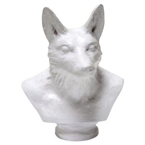 Oly Studio Pax Modern Classic Fox White Resin Bust