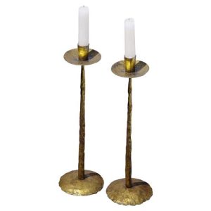Oly Studio Clint Modern Classic Gold Metal Candleholder - Set of 2