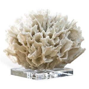 Regina Andrew White  White Ribbon Coral on Crystal Base