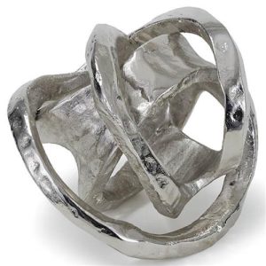 Regina Andrew Industrial Polished Nickel Aluminum Decorative Knot Sculpture