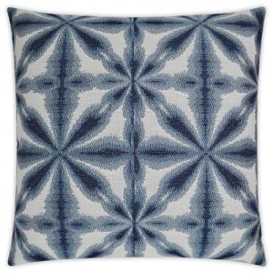 Andy Modern Classic Blue Floral Indoor Outdoor Throw Pollow - 22x22