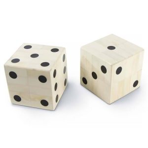 Regina Andrew Industrial White Bone Decorative Oversized Gaming Dice Pair