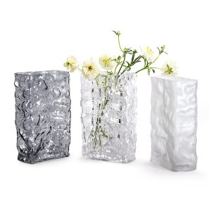 Glacial Rectangular Glass Vase