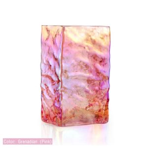 Rectangular Iridescent Glass Vase